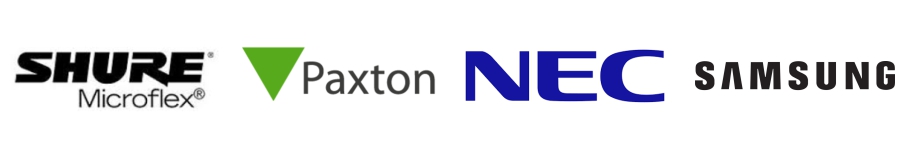 partner logo set 3 Shure | Paxton | NEC | Samsung