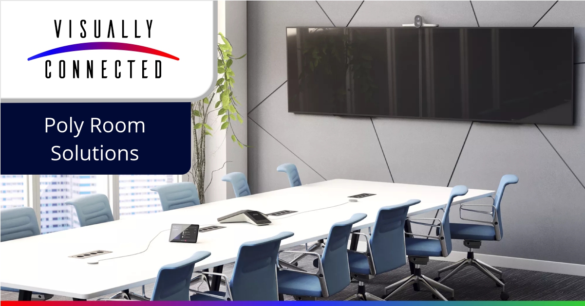 Poly solutions hero image Poly video solution in large meeting room