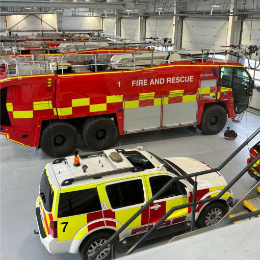 Bristol Airport fire and rescue Bristol airport fire and rescue vehicles.