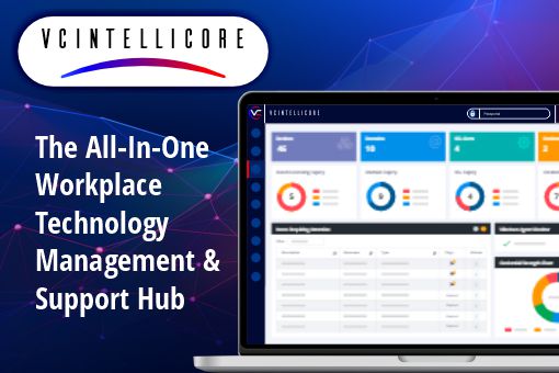 Featured image VC Intellicore hub on laptop 2 VC Intellicore - the all-in-one Workplace Technology hub
