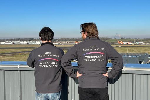 Marcelo and Julian (installation team) at Bristol Airport.