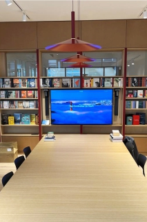 Board room with video conferencing.