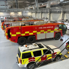 Fire engines at Bristol airport